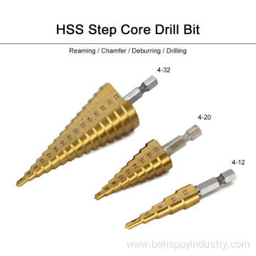 Step Cone Drill Titanium Bit Set